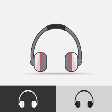 Kulaklık vektör simgesi düz tasarım