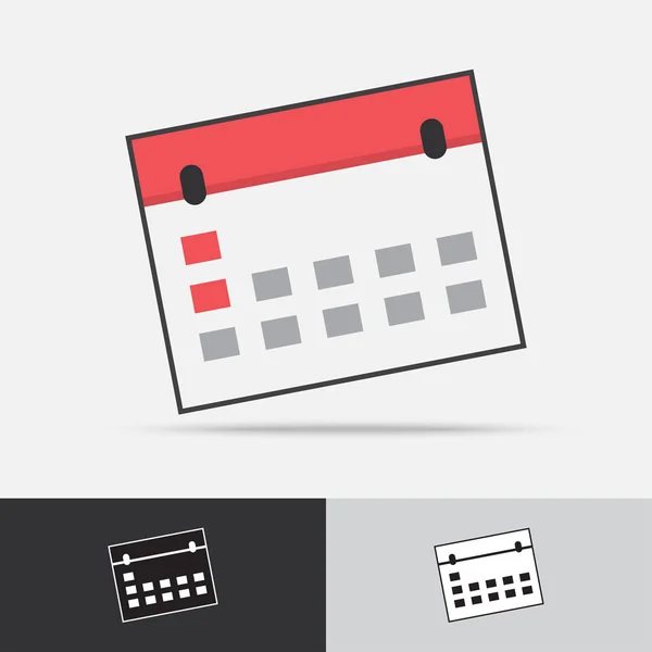Projeto liso do ícone do vetor do calendário — Vetor de Stock