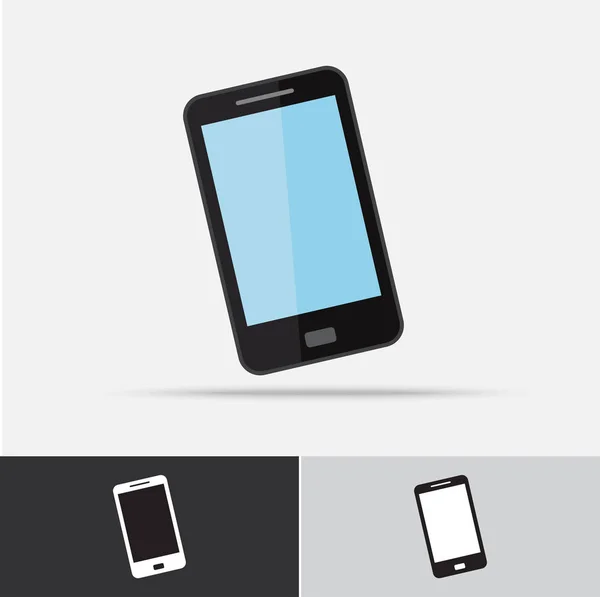 Conception plate d'icône de vecteur de téléphone portable — Image vectorielle