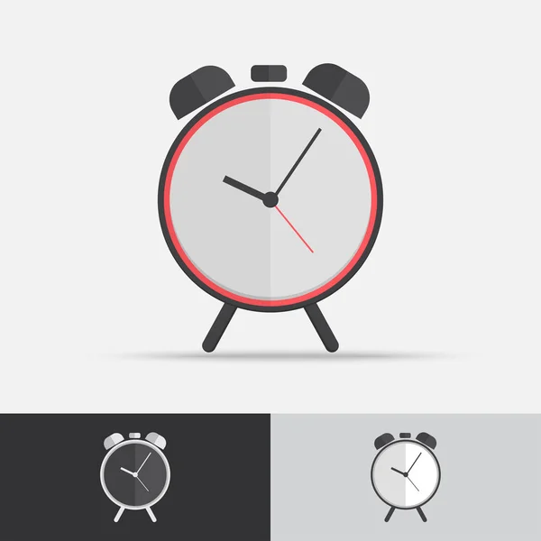 Alarm Clock Vector Icon Flat Design — Stock Vector
