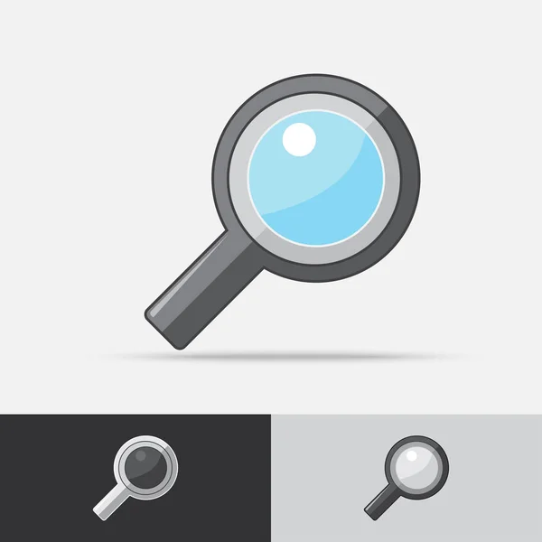 Magnifying Glass Search Vector Icon Flat Design — Stock Vector