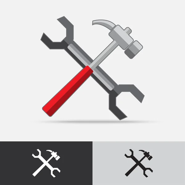 Werkzeuge Vektor Symbol flaches Design — Stockvektor