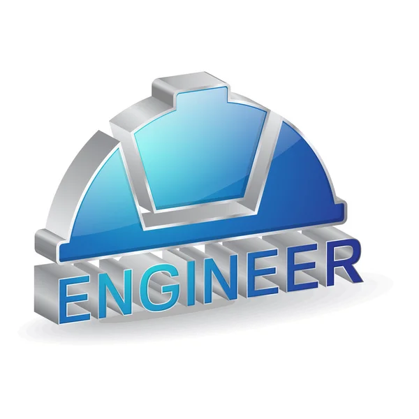 Ingenieur 3D Hochglanz Vektor Icon Design — Stockvektor