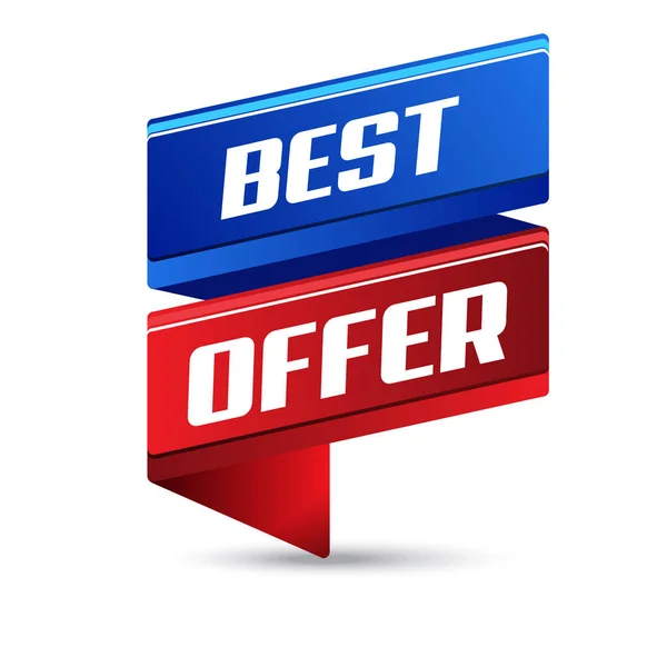 Best Offer Vector Icon Banner Design — Stock Vector