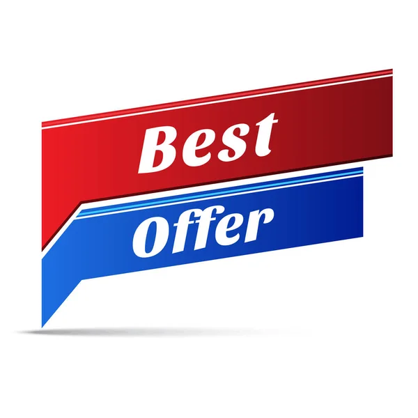 Best Offer Vector Web Banner Design — Stock Vector