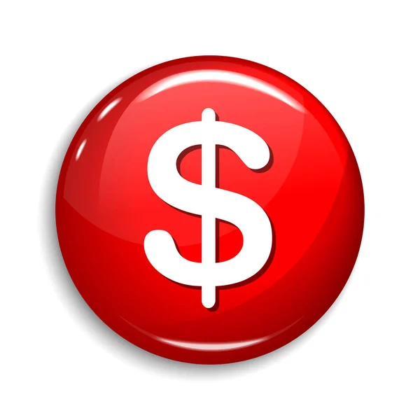 Dollar Sign Round Vector Web Element Circular Button Icon Design — Stock Vector