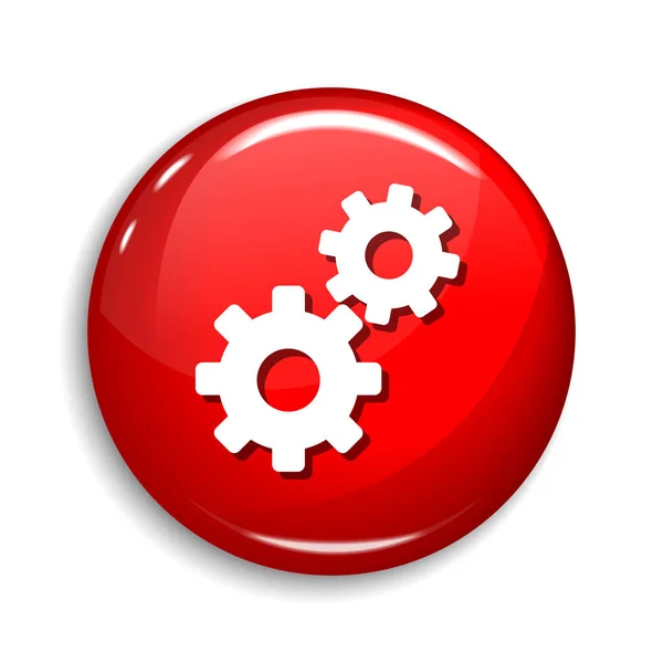 Sinal de engrenagem Round Vector Web Element Circular Button Icon Design —  Vetores de Stock