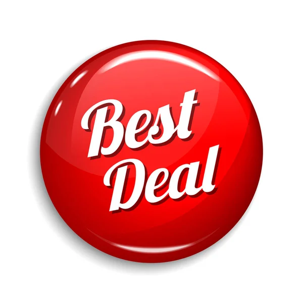 Best Deal Round Vector Web Element Circular Button Icon Design — Stock Vector