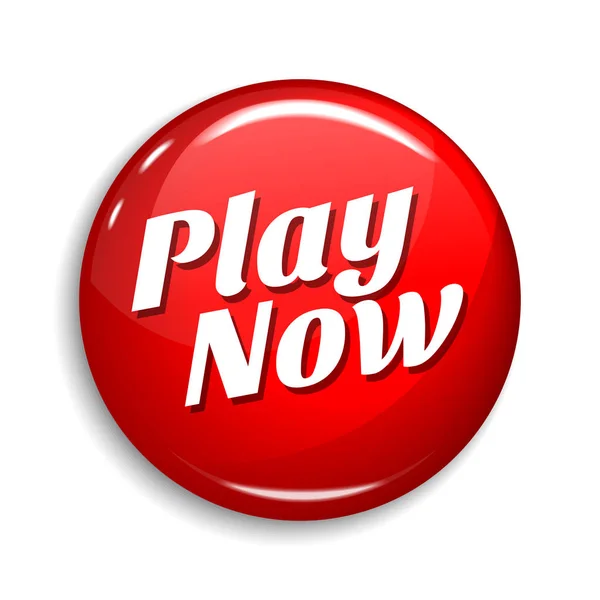 Play Now Round Vector Web Element Circular Button Icon Design — Stock Vector