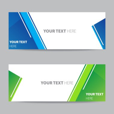 Web Banner vektör öğesi tasarım şablonu