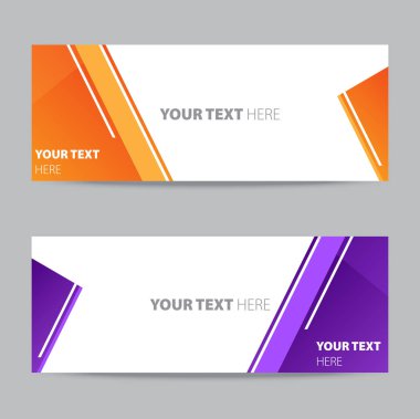 Web Banner vektör öğesi tasarım şablonu