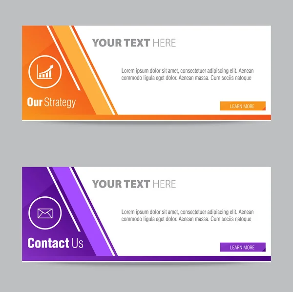 Plantilla de diseño de elemento de web Banner Vector — Archivo Imágenes Vectoriales