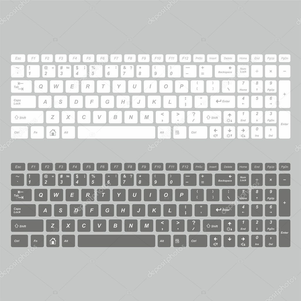 computer keyboard. Vector