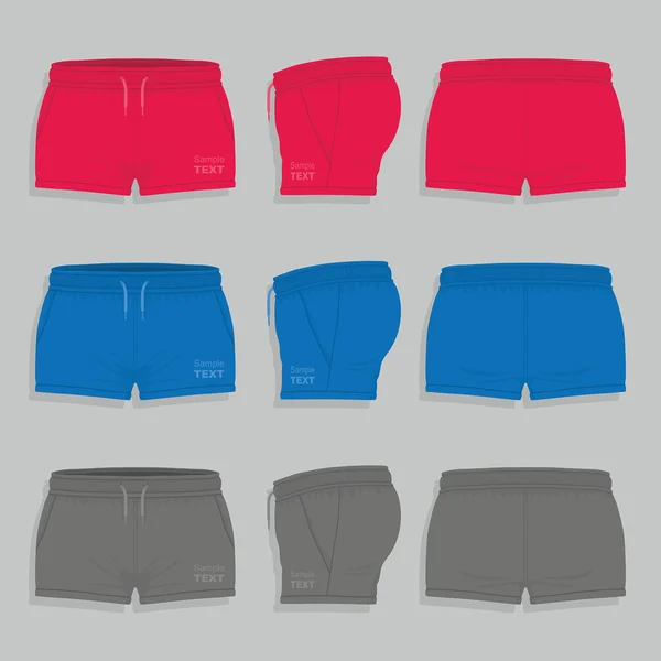 Pantalones cortos deportivos para mujer — Archivo Imágenes Vectoriales