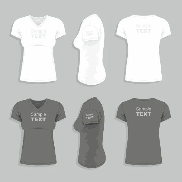 T-shirt femme. Vecteur — Image vectorielle