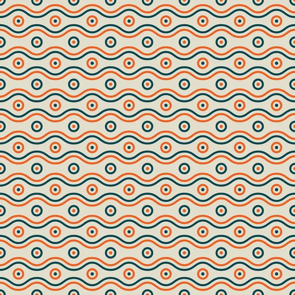 Vagues et cercles vecteur de motif — Image vectorielle