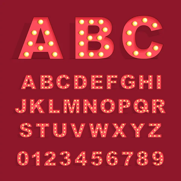 Γραμματοσειρά με λαμπτήρες — Διανυσματικό Αρχείο