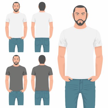 Erkek t-shirt tasarım şablonu