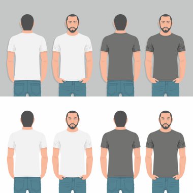 Erkek t-shirt tasarım şablonu