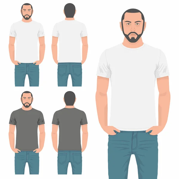 Modèle de conception de t-shirt pour hommes — Image vectorielle