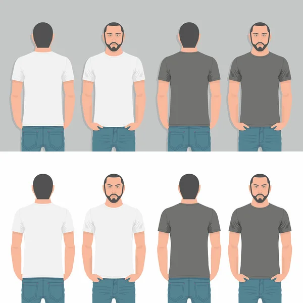Homens t-shirt modelo de design — Vetor de Stock