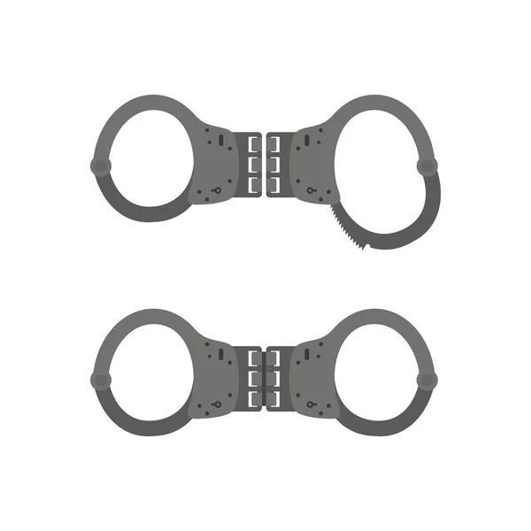 Handcuffs. flat design — Stock Vector