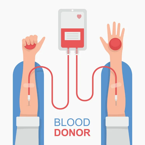 Blood donor. Vector — Stock Vector