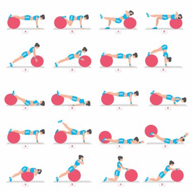 bir top için Fitness Alıştırmalar