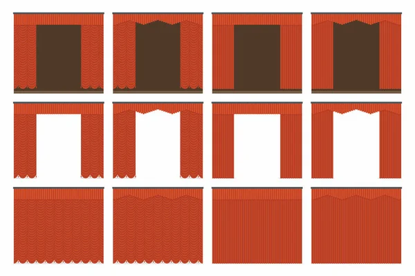 Иконы театрального занавеса — стоковый вектор