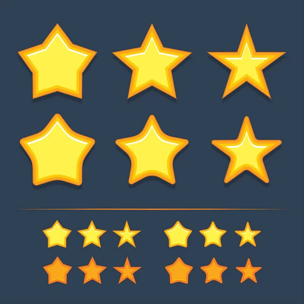 Collection star icons — Stock Vector