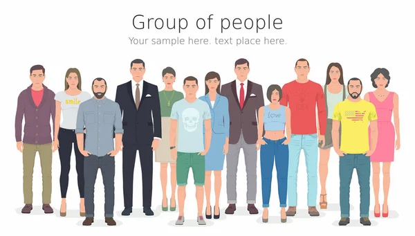 Grupo de personas — Vector de stock