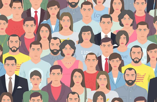 Grupo de personas patrón sin fisuras — Vector de stock