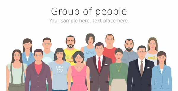 Grupo de personas — Vector de stock