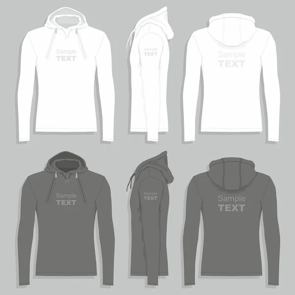 Πρότυπο σχεδίασης hoodie ανδρών — Διανυσματικό Αρχείο