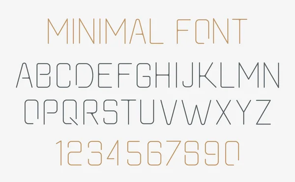 Minimalistische alfabet lettertype ontwerp — Stockvector