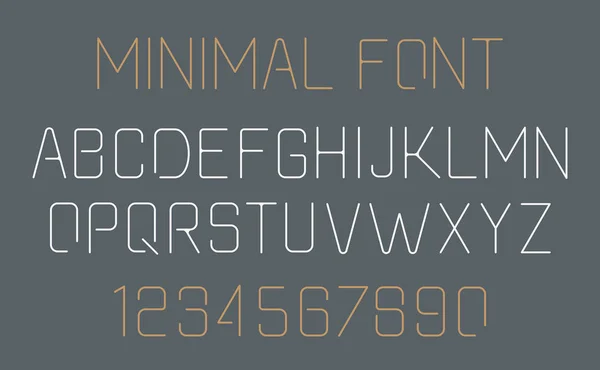 Alphabet minimaliste Police design — Image vectorielle