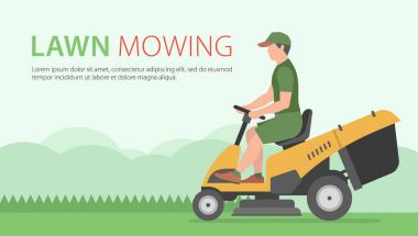 Adam traktör çim biçme makinesi