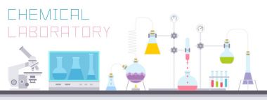 Kimyasal laboratuvar. Çalışma alanı