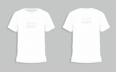 Beyaz tişört tasarım şablonu 