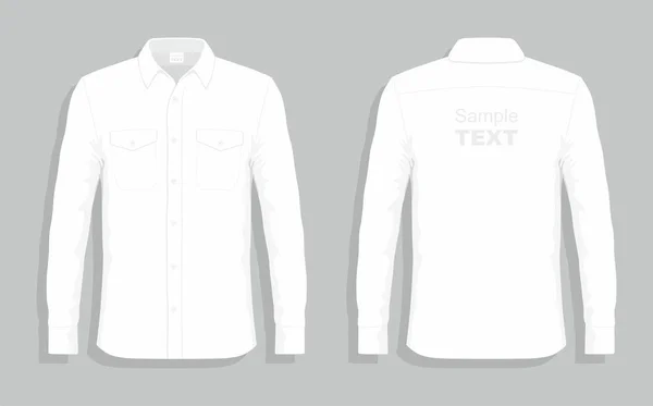 Vestido blanco camisas plantilla de diseño — Vector de stock