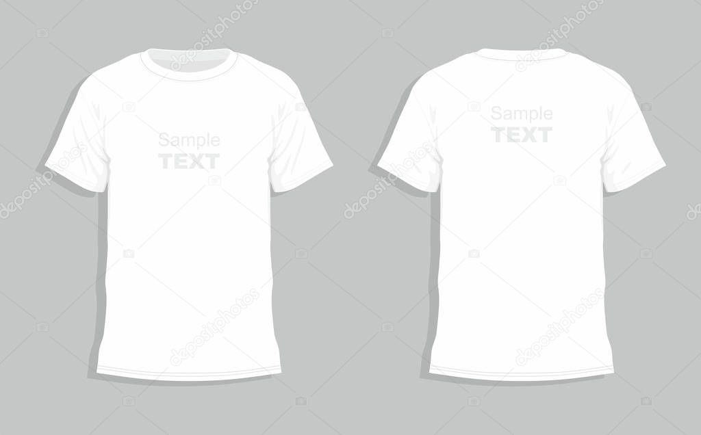 Front and Back views of a t-shirt