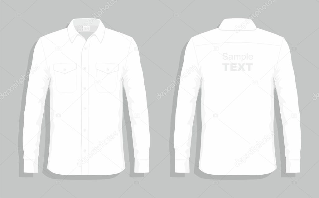 White dress shirts design template 