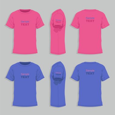 Men's t-shirt design template clipart