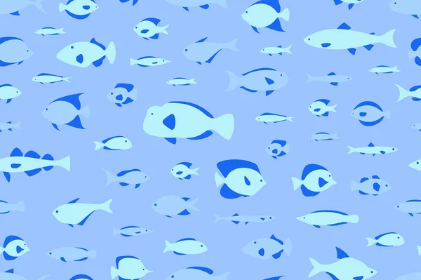 Seamless mönster fiskar — Stock vektor