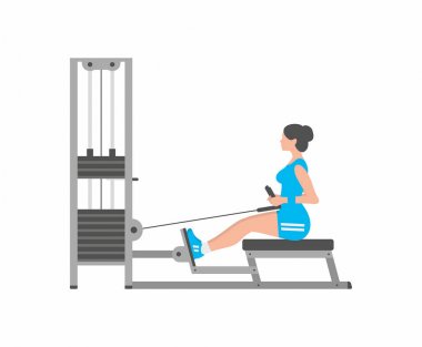 Kadın bel için ağır egzersiz yaparak