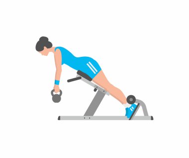 Kadının alt arka egzersiz yapması