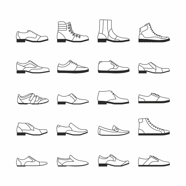 Zapatos Vector Iconos — Vector de stock