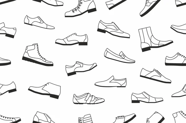 Chaussures motif sans couture — Image vectorielle