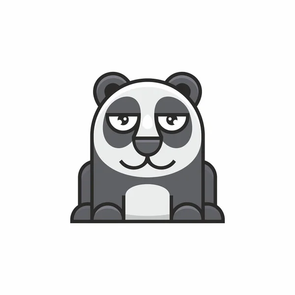 Ícone Panda Bonito Fundo Branco — Vetor de Stock