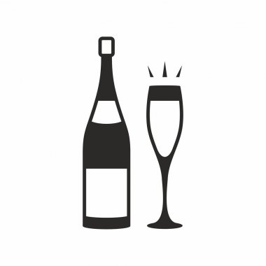 Şampanya ve şişe cam